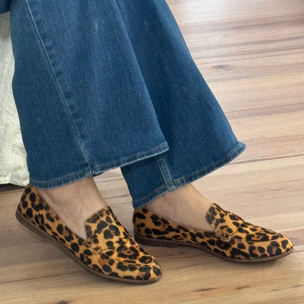 Madewell Penny Loafer in Leopard Calf Hair